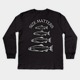 Size Matters- Trout Kids Long Sleeve T-Shirt